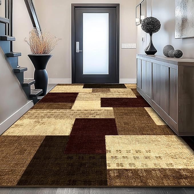 Modern Geometric Patchwork Indoor Area Rug - Image 6