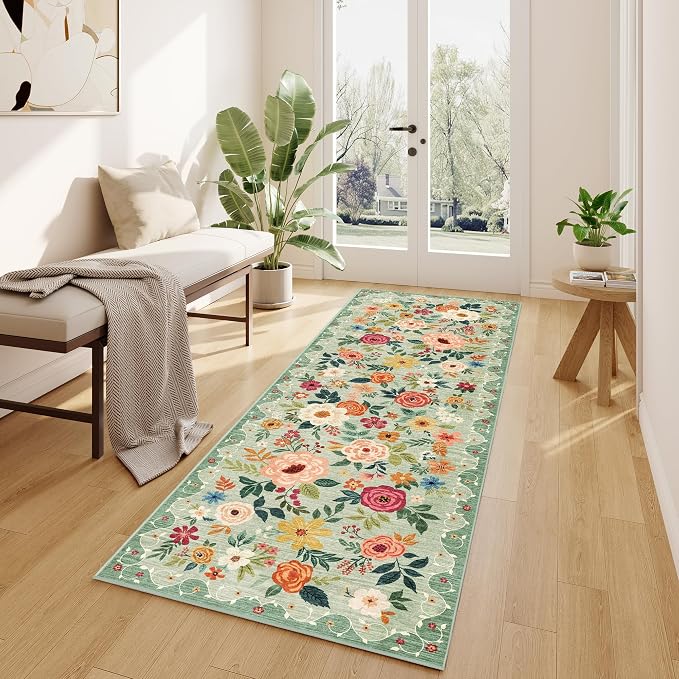 DUKINO 2x10 Kitchen Runner Rug for Hallway, Washable Runner Rug - Image 2