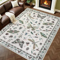 6x9 Area Rugs Living Room Rug: Vintage Washable Rug Floral Soft Carpet Indoor by EXPEDIX