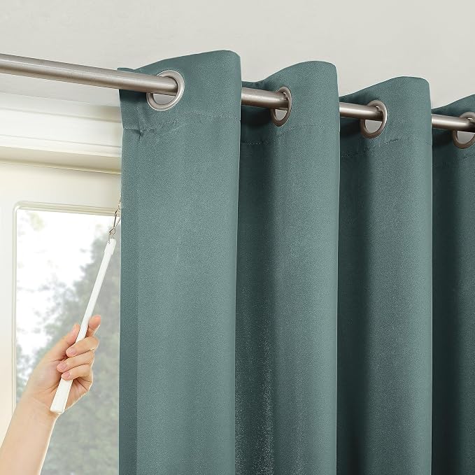 Sun Zero Easton Extra-Wide Blackout Grommet Sliding Patio Door Curtain Panel - Image 2
