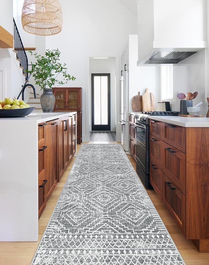 Wonnitar Washable Rug Runner for Kitchen, Boho Non-Shedding Low Pile Floor - Image 4