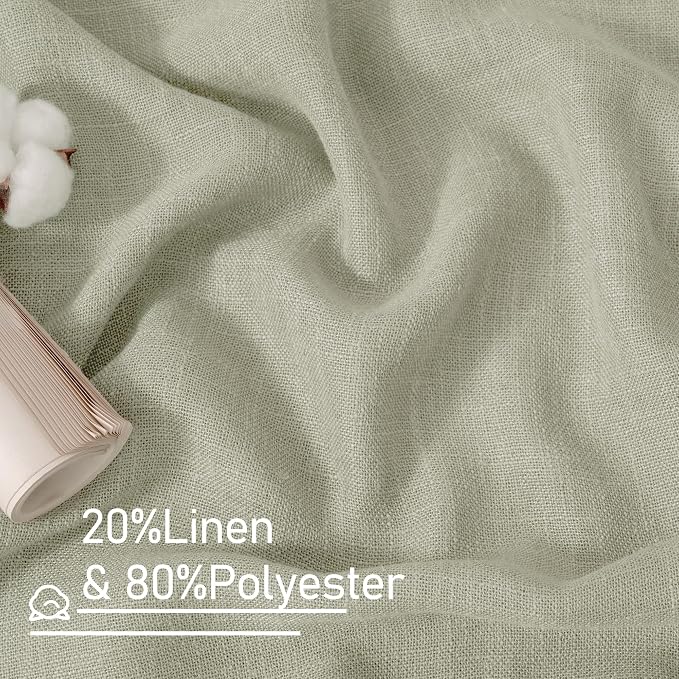 LAMIT Sheer Linen Curtains 63 Inch Length - Image 3