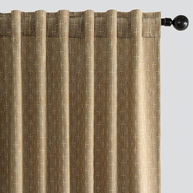 MIULEE Decorative Back Tab Linen Curtains by MIULEE