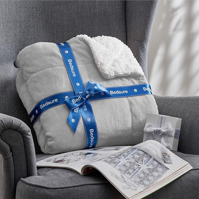 Bedsure GentleSoft Sherpa Fleece Blankets King Size - Image 8