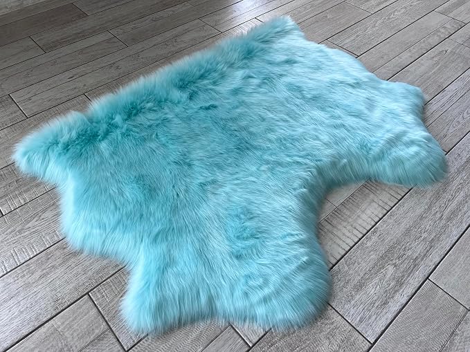 Free Shape Luxury Soft Fluffy Shag Area Rug Double Side by Side 3'x4', 90x120cm by LAMBZYRUGS