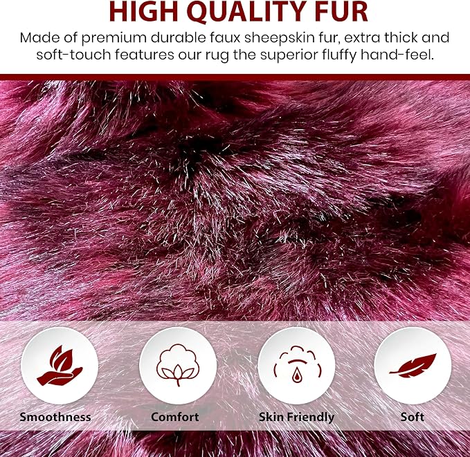 Free Shape Luxury Soft Fluffy Shag Area Rug Triple Side by Side 3'x6', 90x180cm - Image 4