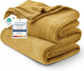 Bedsure GentleSoft Fleece Blanket Twin Size Yellow by BEDSURE
