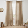 Nanspring Sand Beige Curtains 108 Inches Long by Nanspring
