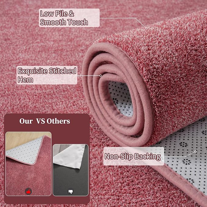 Keeko 4x6 Area Rugs for Living Room, Soft Modern Memory Foam Bedroom Rug - Image 5