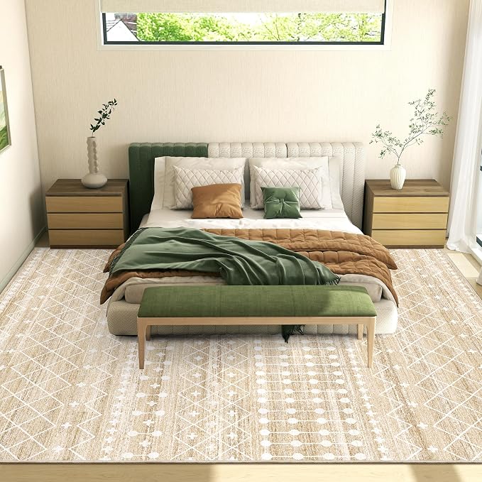 Miukiki 9x12 Area Rug for Living Room Moroccan Washable Rugs Non Slip Indoor - Image 8