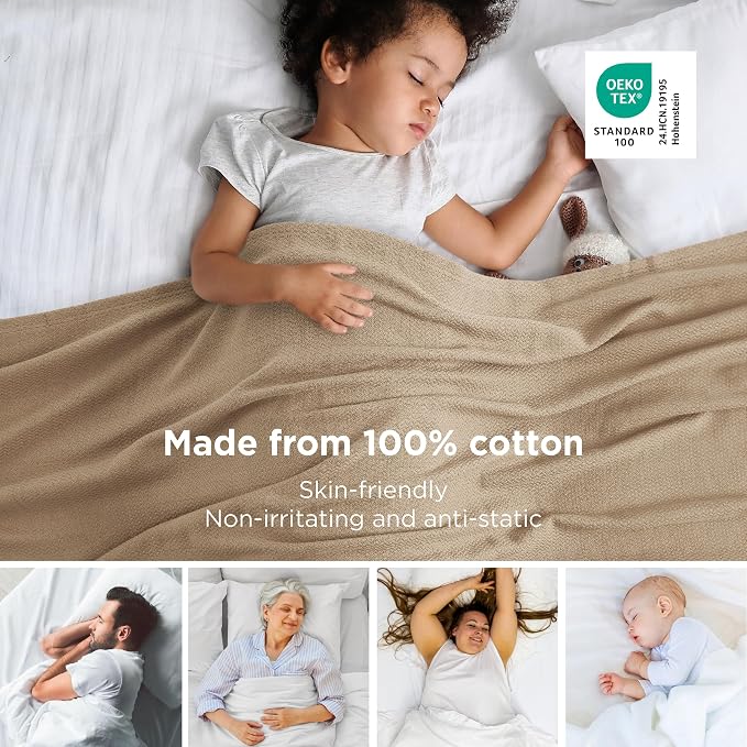 Bedsure GentleSoft 100% Cotton Blanket Twin XL Size - Image 3