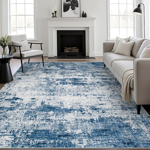 10x14 Area Rug Living Room Rug: Washable Modern Abstract Soft Thin Rug Indoor by FXRHLP
