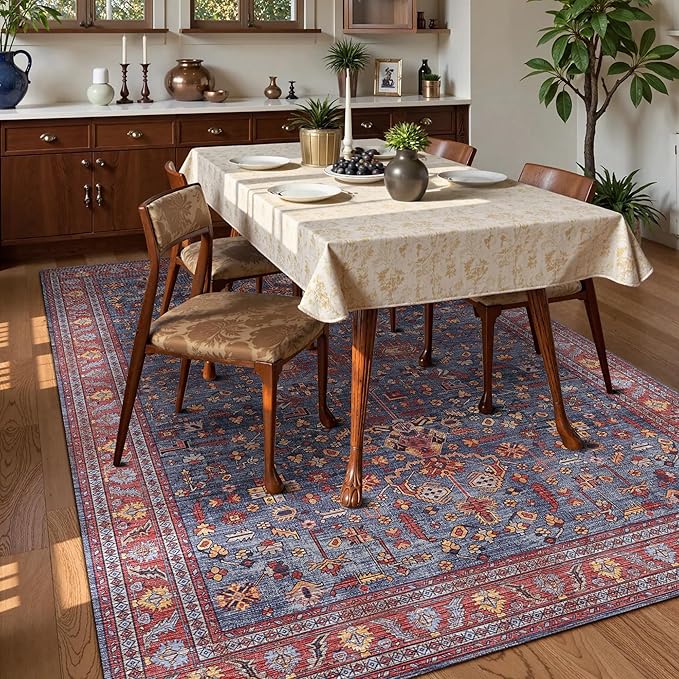 Washable Area Rug 3' x 5 ' Vintage Traditional Persian Mat - Image 3