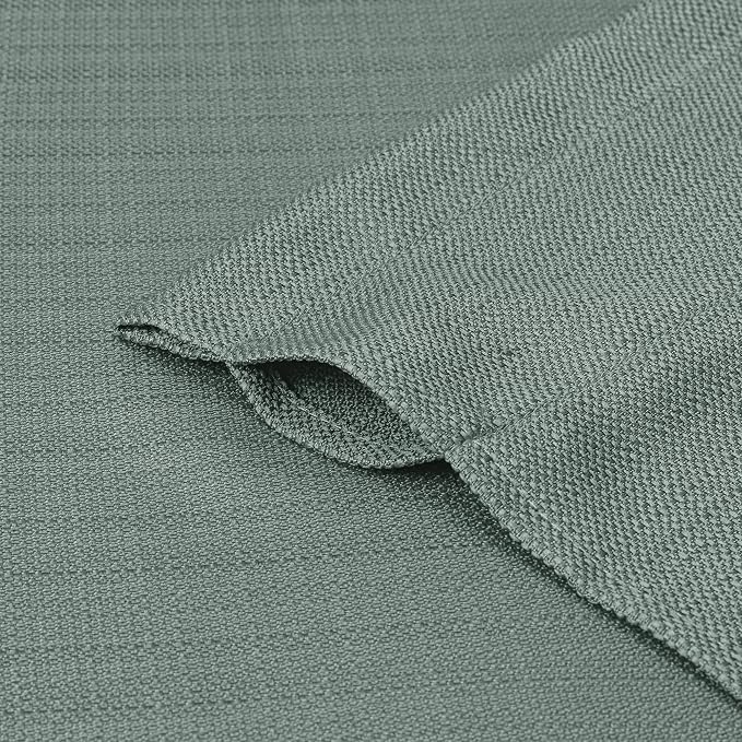 Chyhomenyc Sage Green Valance for Windows, Faux Linen Slub Textured Semi Sheer - Image 7