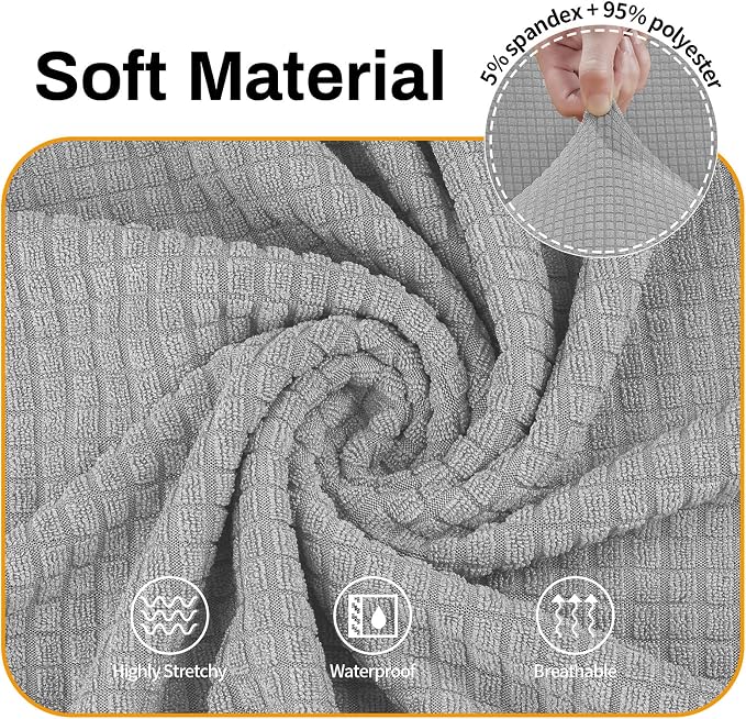 Asnomy Couch Covers for 3 Cushion Couch Stretch Sofa Covers Slipcovers - Image 3