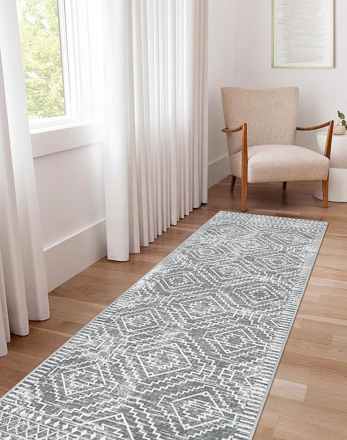 Wonnitar Washable Rug Runner for Kitchen, Boho Non-Shedding Low Pile Floor - Image 6