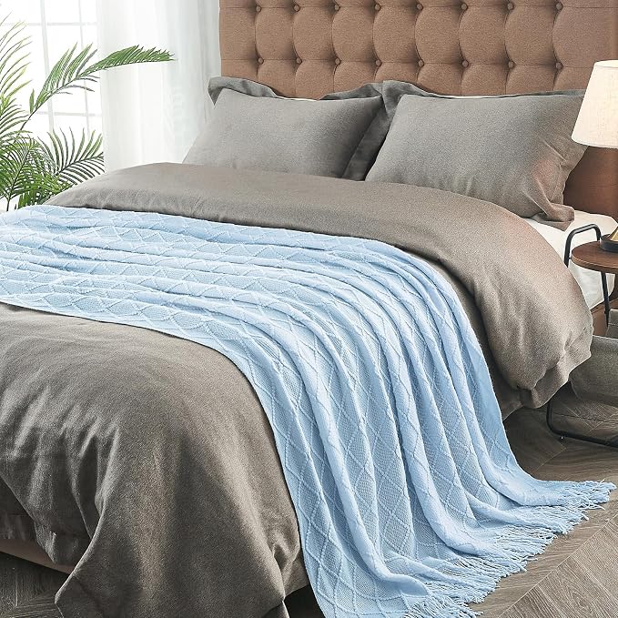 inhand Knitted Throw Blanket for Couch and Bed, Soft Living Room Home Decor - Image 4
