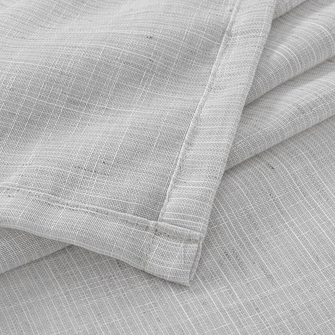 BGment Light Grey Linen Semi Sheer Curtains - Image 8