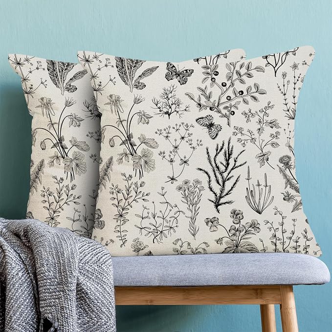 AEIOAE Spring Pillow Covers 24x24 Inch Set of 2, Seasonal Floral Outdoor - Image 2