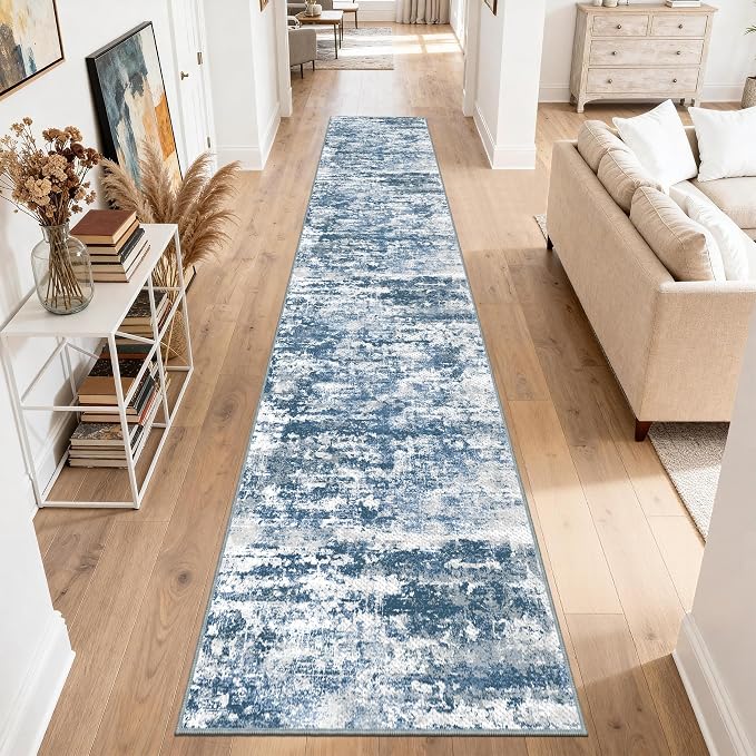 Non Slip Floor Runners for Dogs 2.6x14 Washable Runner Rug Abstract, Joint by TTelephant