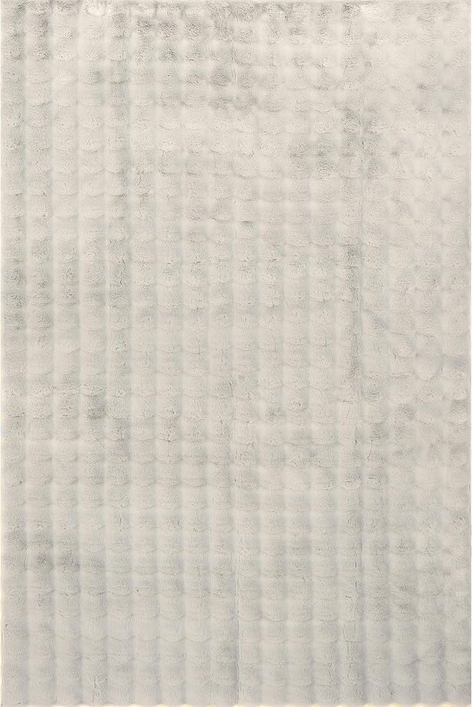 Nuloom Jeni Grey, Solid Faux Rabbit, Fluffy and Cozy, High Traffic, Stain - Image 5