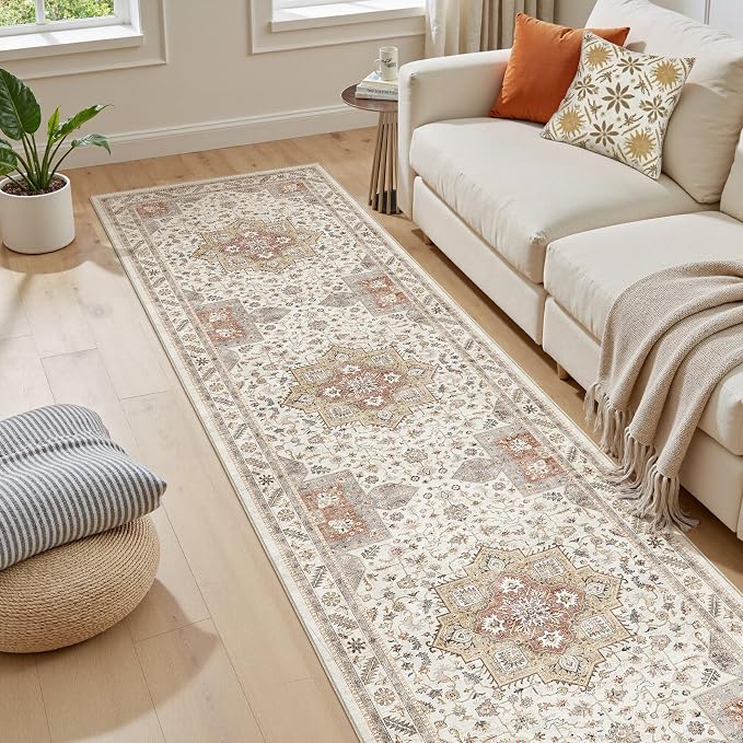 Vintage Hallway Runner Rug 2x8: Large Soft Washable Entryway - Image 5