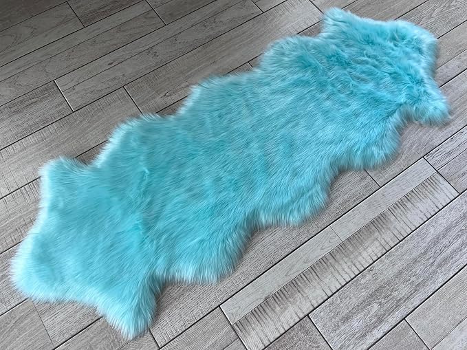 Free Shape Luxury Soft Fluffy Shag Area Rug Double 2'x6', 60x180cm by LAMBZYRUGS