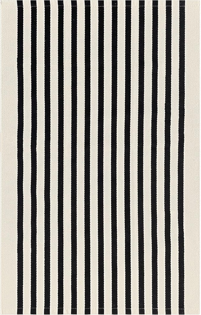 IOHOUZE Black Beige Striped Rug -2.3'x3.6' Front Door Rugs Outdoor, Small - Image 8