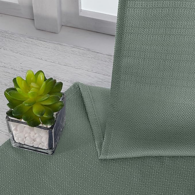Chyhomenyc Sage Green Curtains 120 Inch Length 2 Panels Set, Faux Linen - Image 7