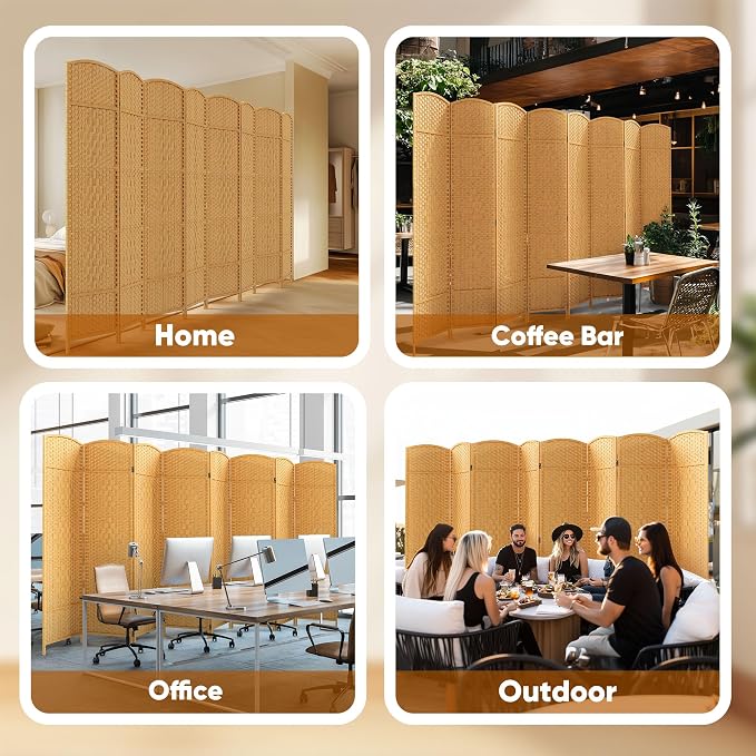 JOSTYLE Room Divider 6ft. Tall Extra Wide Privacy Screen, Folding Privacy - Image 8