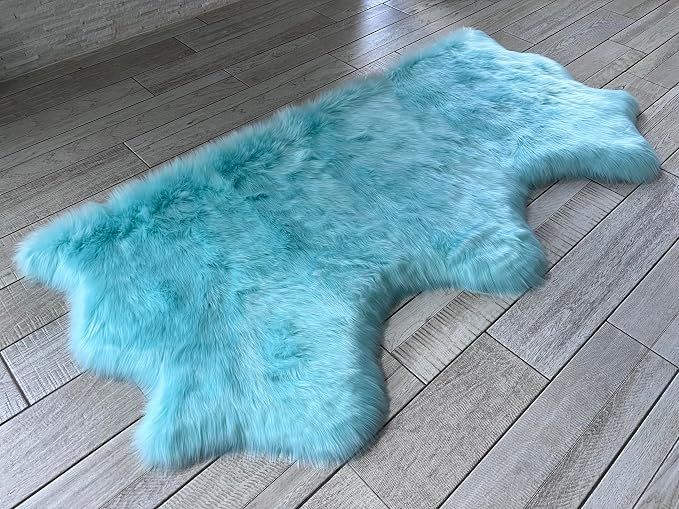 Free Shape Luxury Soft Fluffy Shag Area Rug Triple Side by Side 3'x6', 90x180cm by LAMBZYRUGS