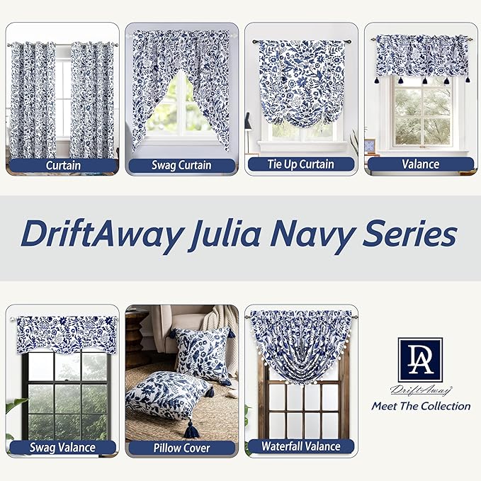 DriftAway Julia Lined Valance Double Layer Thermal Insulated Room Darkening - Image 9