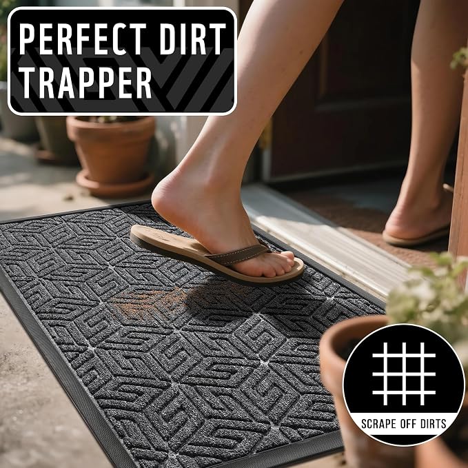 Yimobra Large Door Mat 47x24, All-Weather Waterproof Outdoor Mats - Image 3