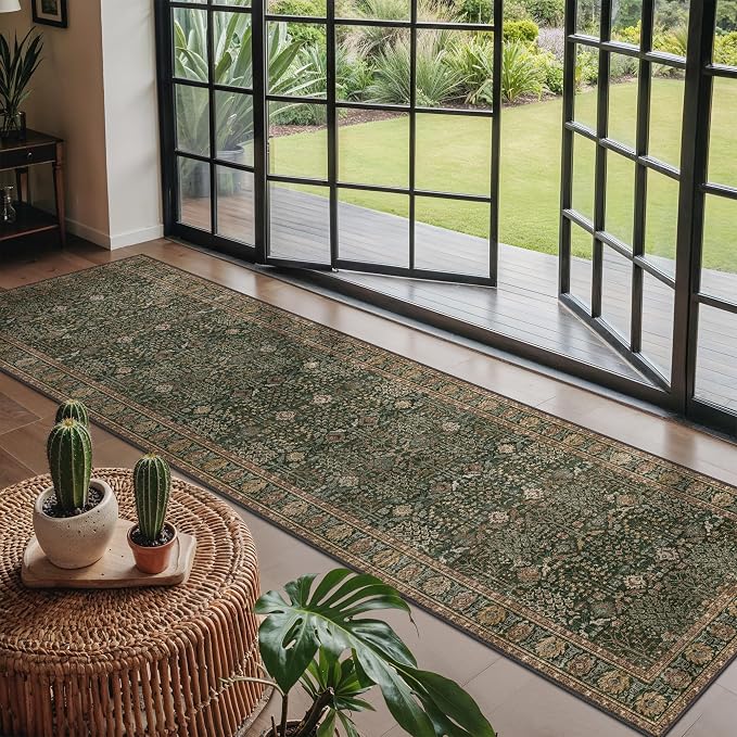 Bavni Washable Rug Runners for Hallways-Vintage Runner Rug 2'6''x8 Low Pile - Image 5