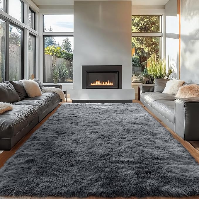 OLANLY 6x6 Area Rugs for Living Room Bedroom, Machine Washable Soft Fluffy - Image 3