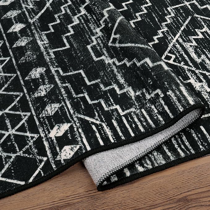 Wonnitar Moroccan 3x5 Rug, Non-Slip Geometric Tribal Entry Throw Mat, Boho - Image 9
