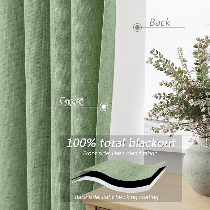 Guken Blackout Curtains 80 Inch Length 2 Panels Set - Image 4
