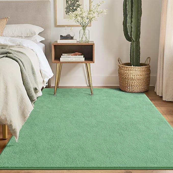 Keeko 4x6 Sage Green Area Rugs for Bedroom, Soft Modern Living Room Rug Indoor - Image 2