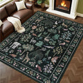 5x7 Area Rugs Living Room Rug: Vintage Washable Rug Floral Soft Carpet Indoor by EXPEDIX