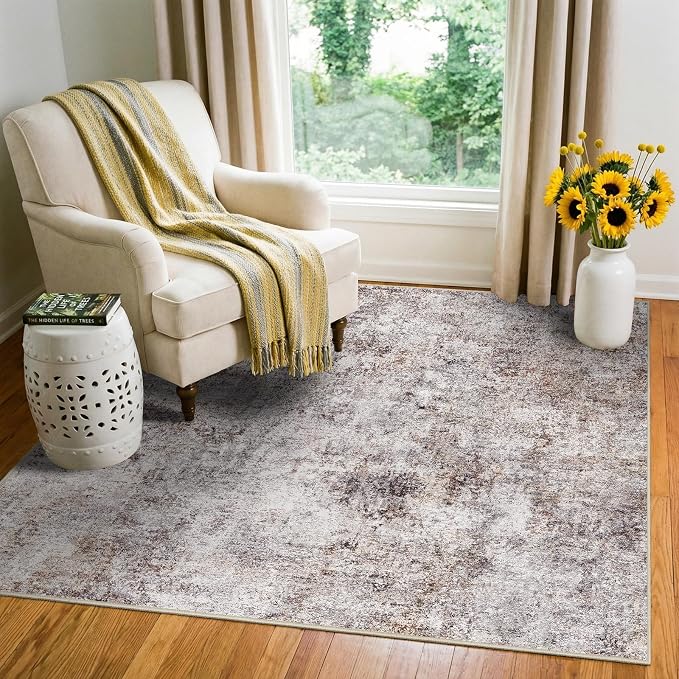 4 Square Area Rug: Washable Low Pile Carpet - Image 2