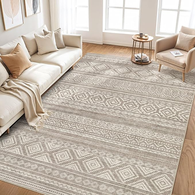 cotiled 8x10 Area Rug Living Room: Washable Boho Rugs - Image 6