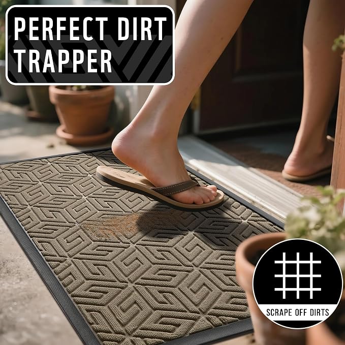 Yimobra Large Door Mat 47x24, All-Weather Waterproof Outdoor Mats - Image 2