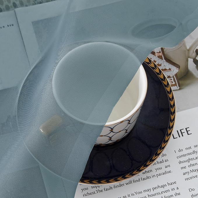 Chyhomenyc Stone Blue Sheer Valances - Image 3