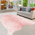 Leopard Print Rug, Animal Print 6.2x7 Feet Cowhide Rug by WARMHAVEN