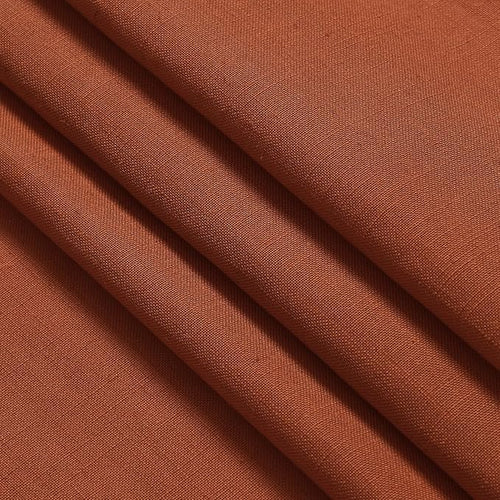2 Panels Terracotta Linen Curtains 105 inches Long - Image 2