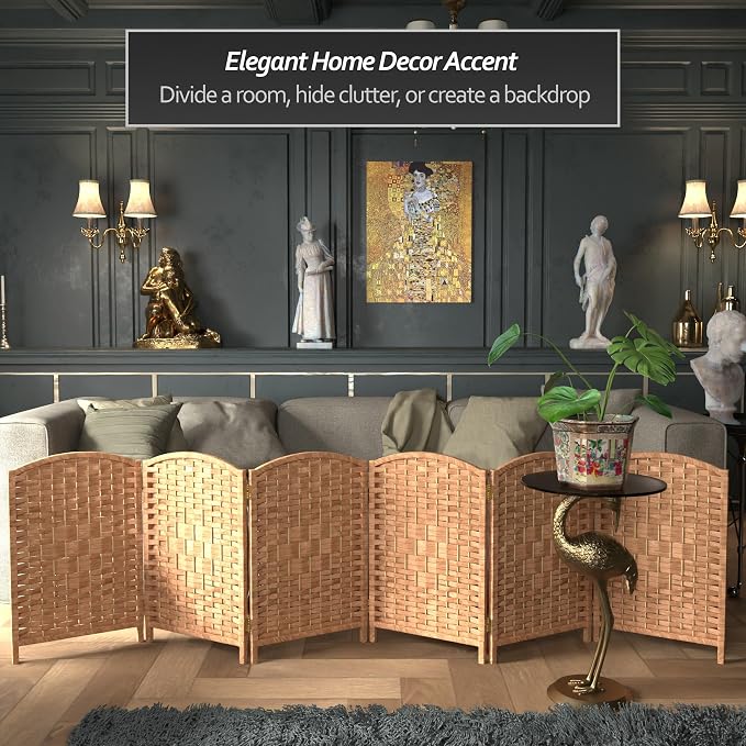 Red Lantern 2 ft. Short Diamond Weave Fiber Folding Screen - Image 2