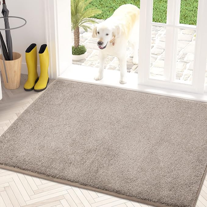 PURRUGS Dirt Trapping Door Mat 34" x 59", Non-Slip Machine Washable Entryway Rug by PURRUGS
