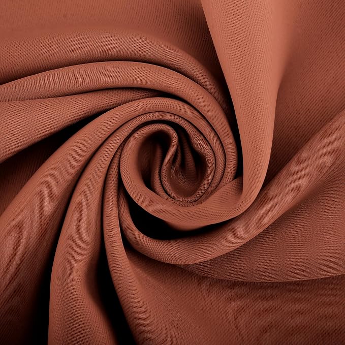 Sun Zero Easton Energy Saving Blackout Grommet Curtain Panel, Terracotta Orange - Image 7