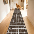 Non Slip Hallway Runner Rug 2x10, Washable Long Rug, Woven Thin Low Pile Carpet by TTelephant