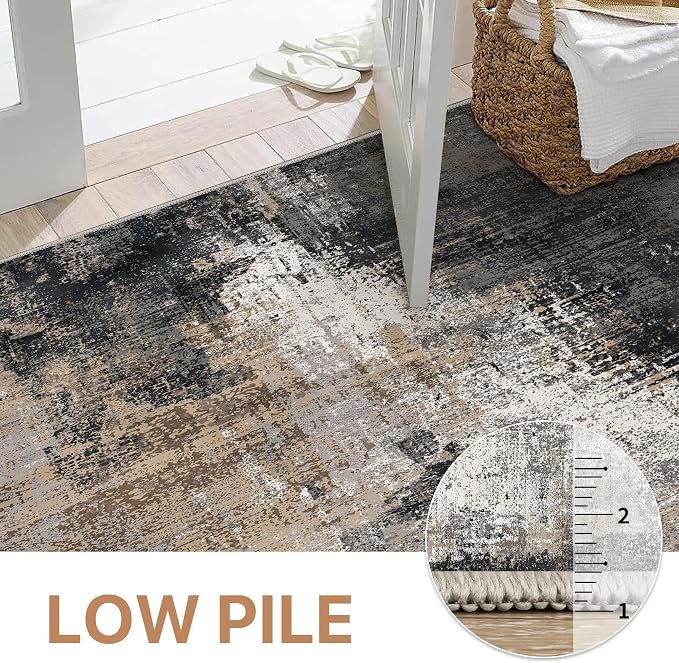 GENIMO Washable Area Rugs for Living Room, 8x10 Vintage Non Slip Rugs, Low Pile - Image 7